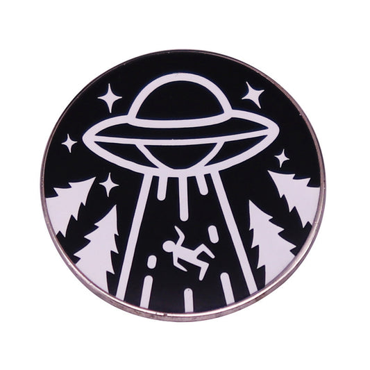 Alien Spaceship Enamel Pin