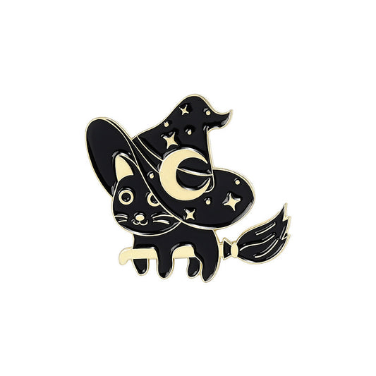 Black Cat Magic Enamel Pin