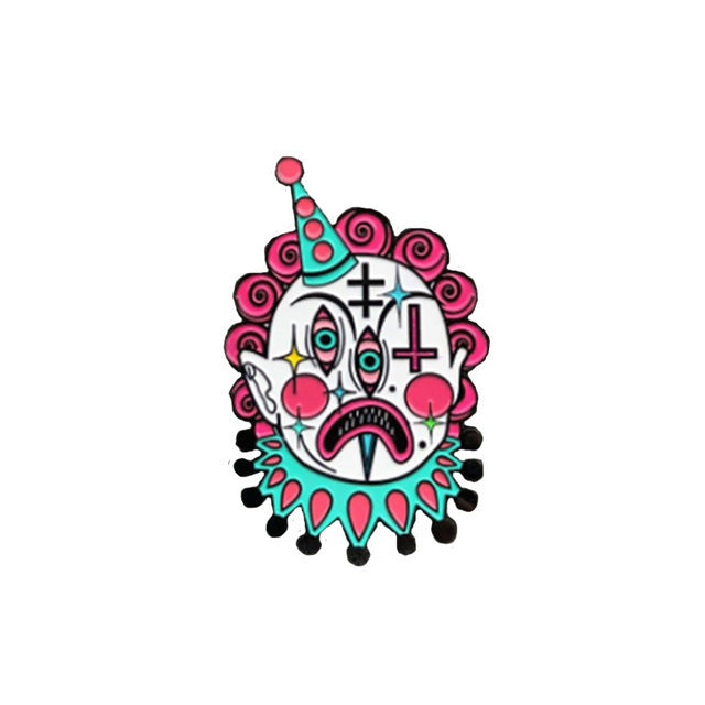 Creepy Clown Enamel Pin