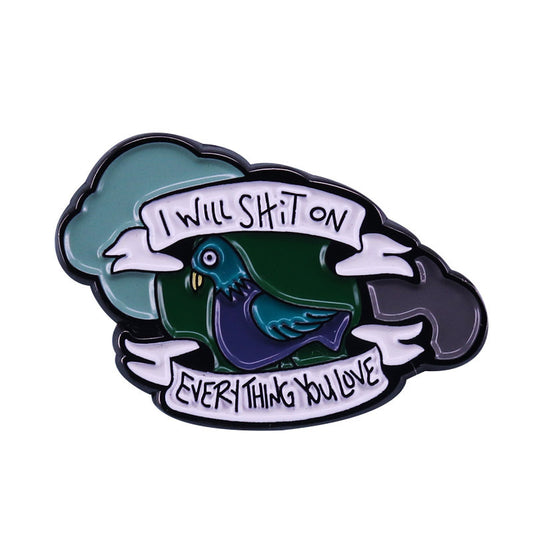 Pigeon Love Enamel Pin