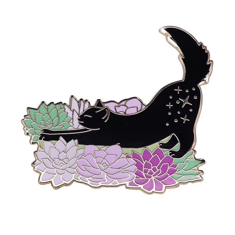 Furry Flowers Enamel Pin