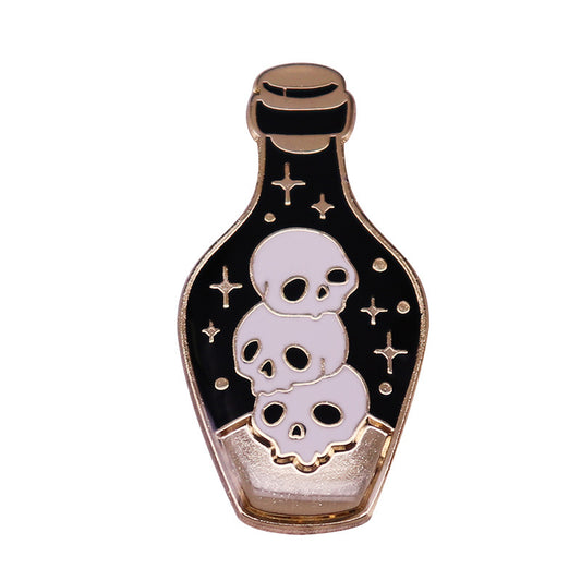 Bottle of Skulls Enamel Pin