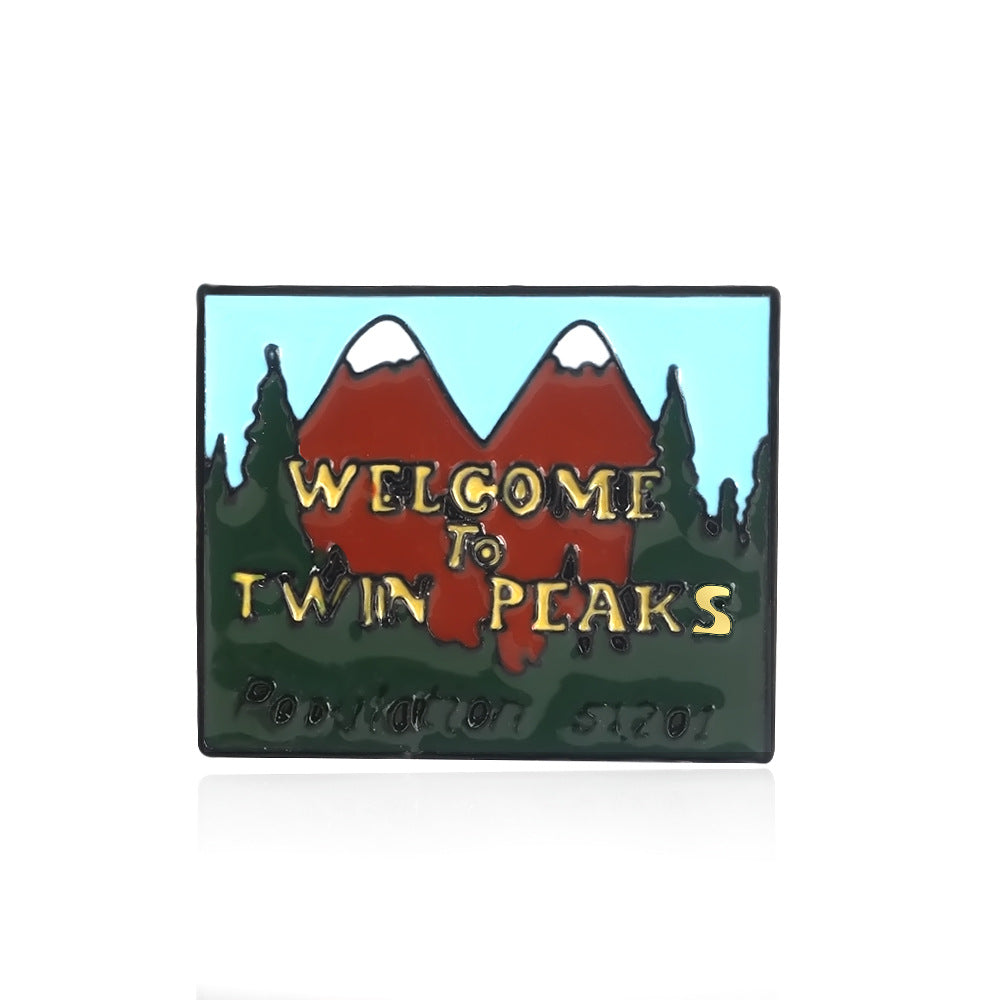 Peeking Twins Enamel Pin