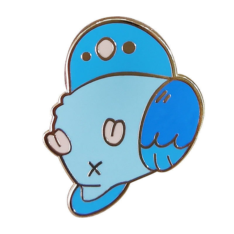 Bad Blue Bird Enamel Pin