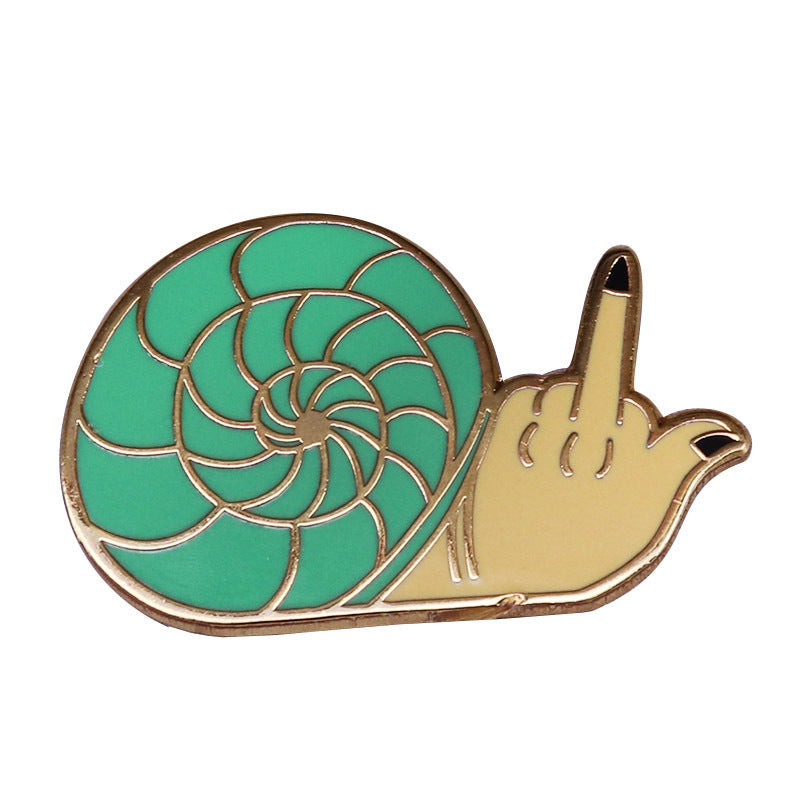 Flippin Snail Enamel Pin