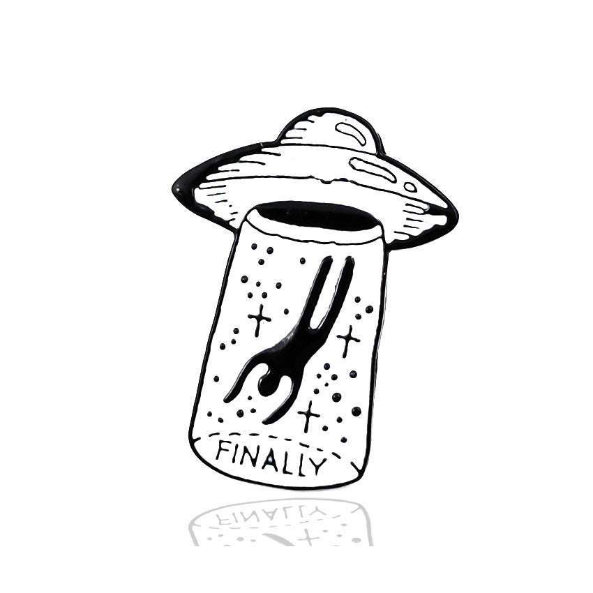 Finally, Abduction Enamel Pin